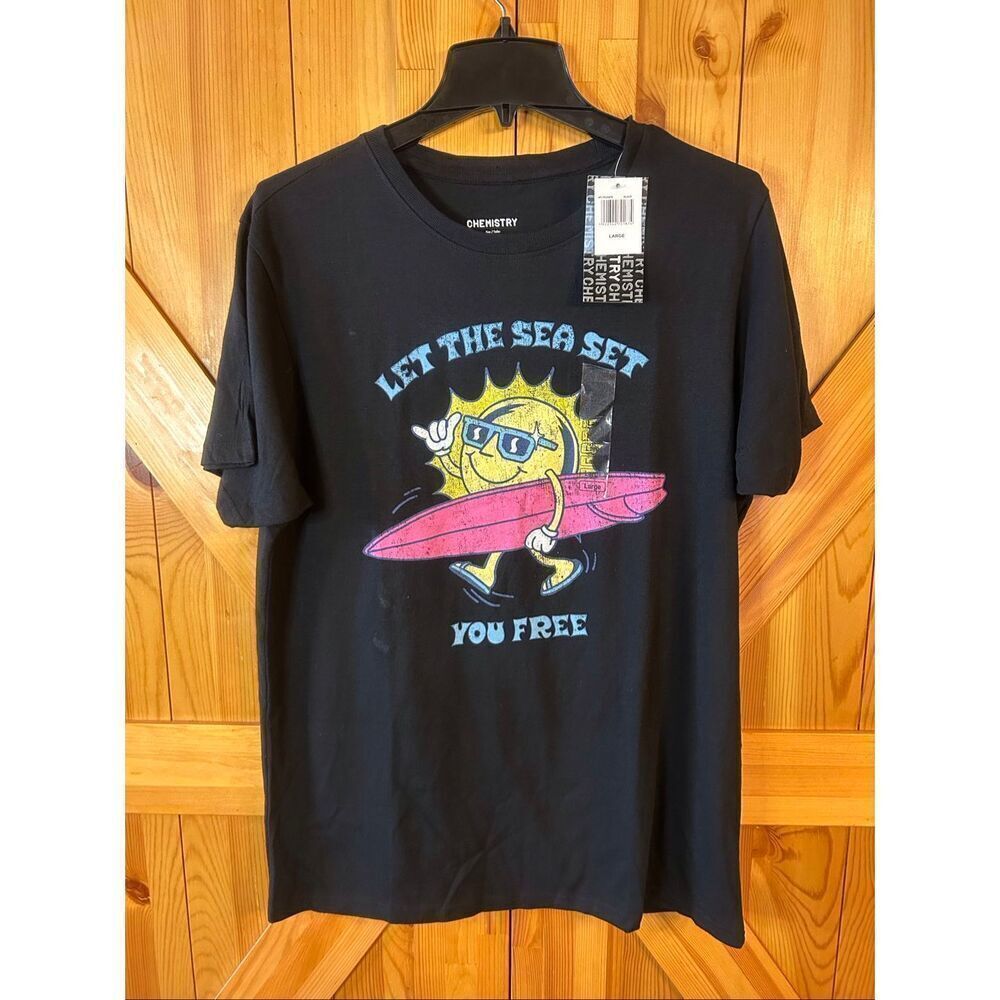 Chemistry "Let the Sea Set You Free" Adult T Shirt NWT READ Size Large (5535)